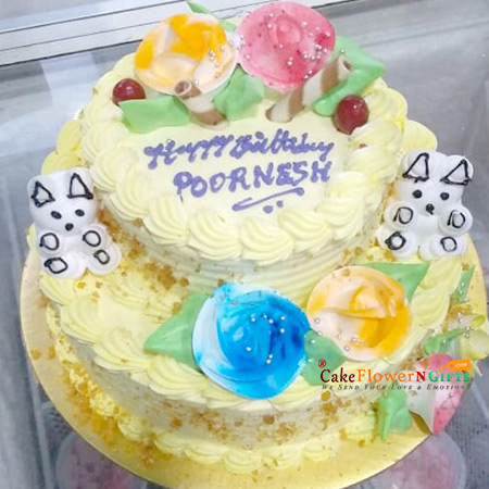 send 3 kg two tier butterscotch cake delivery