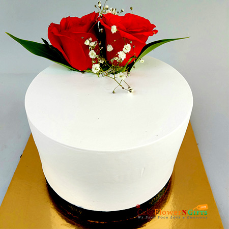 half kg eggless designer chocolate cake with rose