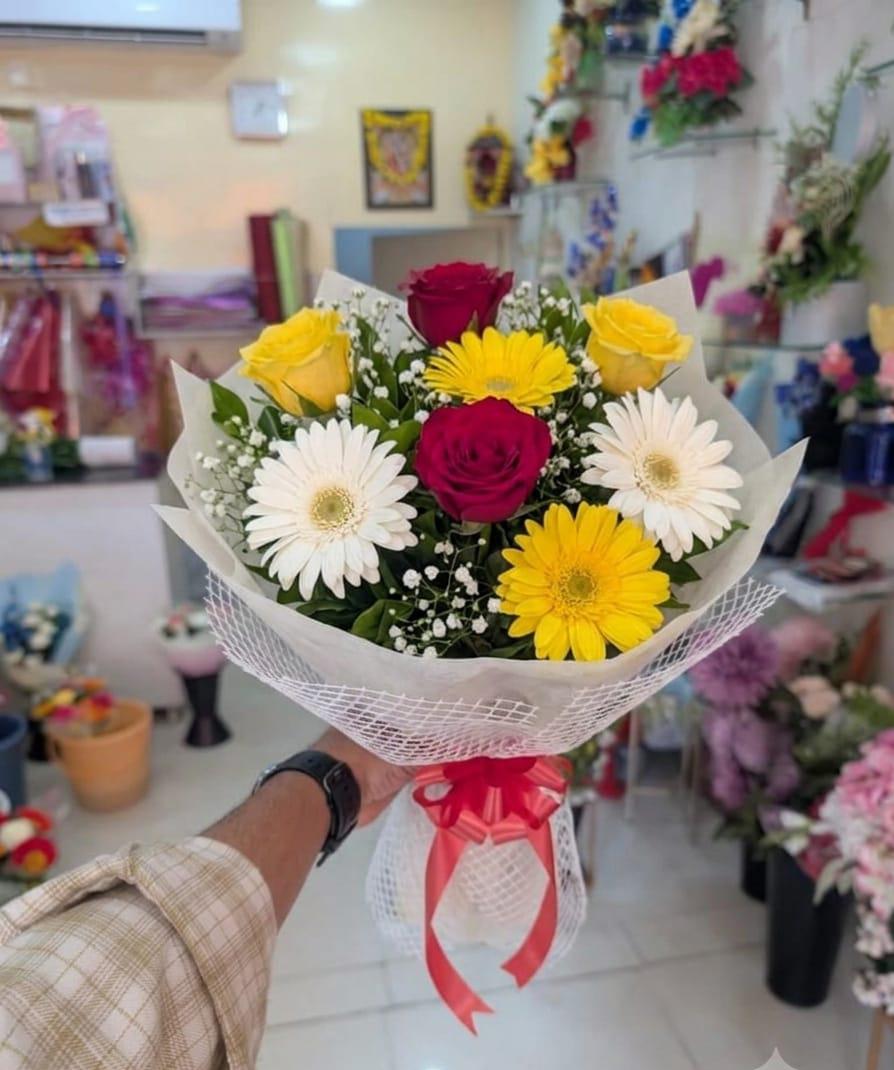8 gerbera rose bouquet