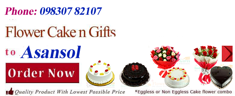 online Flower Cake order in Asansol