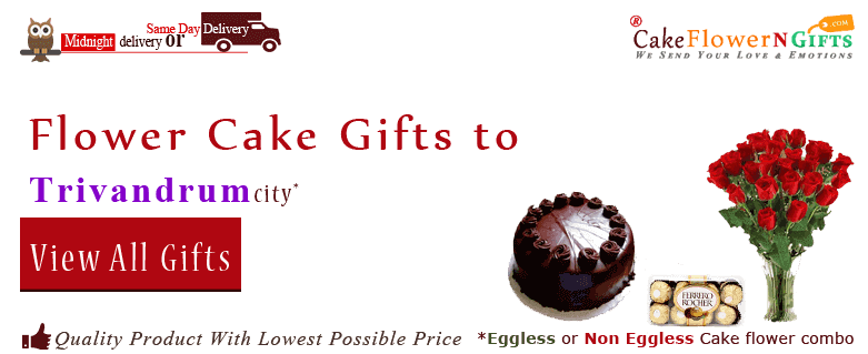 online Flower Cake order in Trivandrum