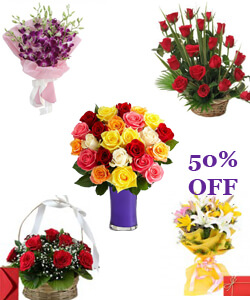 send Online Roses Flower Bouquet Home Delivery Servces to Saharanpur City Samday or Midnight Online Order Now