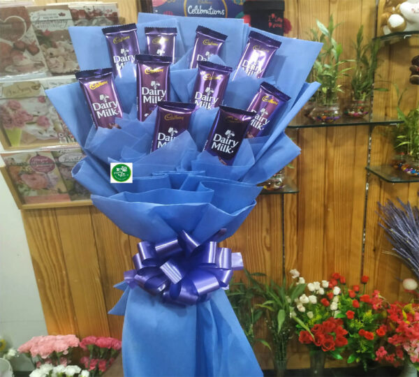 10 cadbury dairy milk 24gm chocolate bouquet