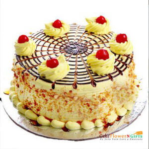 eggless birthday butterscotch cool cake round shape home delivery