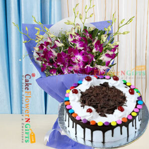 black-forest-gemscake-and-orchid-bouquet
