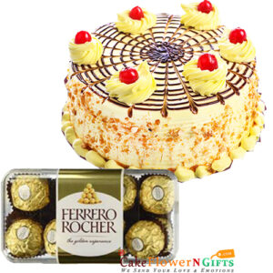 butterscotch-cake-16-Ferrero-Rocher-Chocolate-Gift