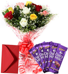 mix Roses Bouquet n 5 Chocolate
