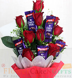 bunch-of-10-Red-Roses-and-5-Dairy-Milk-chocolate-bars-of-13-gm-each