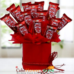 midnight birthday kit-kat-chocolates-bouquet home delivery near by