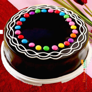 Games chocolate round shape cake