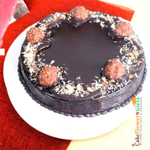 Sumptuous ferrero rocher chocolate cake
