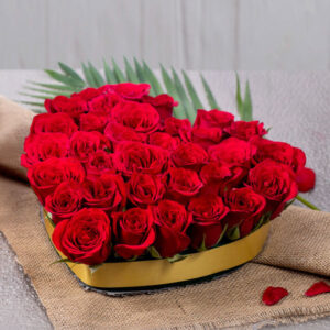Roses Heart Shape 35 Red Arrangement