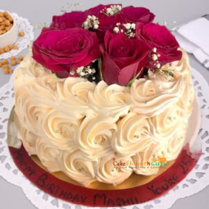 half kg Blushing Love roses cake